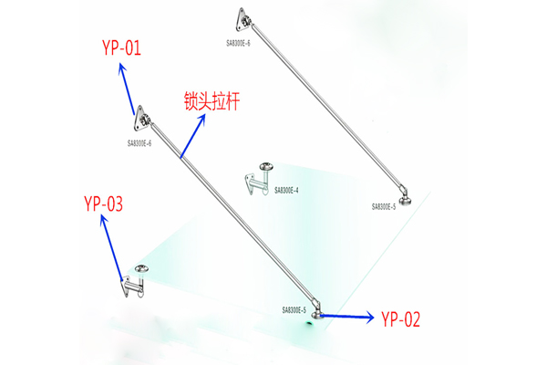 不锈钢雨棚拉杆安装结构效果图